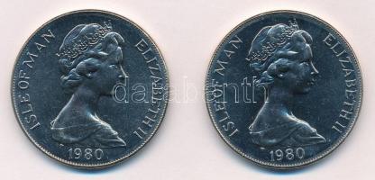 Man-sziget 1980. 1C Cu-Ni "Moszkvai Olimpia" + 1C Cu-Ni "Lake Placid Olimpia" T:...