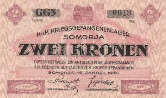 Somorja/hadifogolytábor 1916. 2K T:I