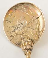 Ezüst(Ag) kanál, 3 db, jelzett, h: 12 cm, nettó: 29 g