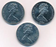 Man-sziget 1984. 1C Cu-Ni "Los Angeles Olimpia" (2xklf) + 1C Cu-Ni "Szarajevó Olimpia...