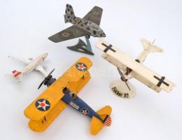 4 db repülőmodell, h: 6-11 cm