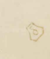 Drasche fehér mázas porcelán lány galambbal, apró kopásnyomokkal, jelzett, m: 13 cm