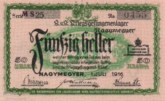 Nagymegyer/hadifogolytábor 1916. 50f "MS"(Museum Serie) T:I