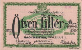 Nagymegyer/hadifogolytábor 1916. 50f "MS"(Museum Serie) T:I