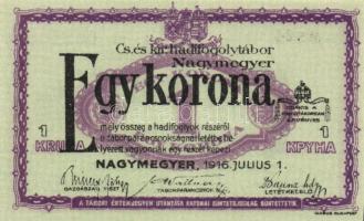 Nagymegyer/hadifogolytábor 1916. 1K "MS"(Museum Serie) T:I