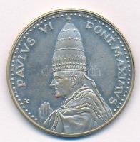 Vatikán 1975. VI. Pál pápa / Szentév ezüstözött fém emlékérem (35mm) T:2 patina Vatican 1975. Pope Paul VI / Holy Year silver plated metal medal (35mm) C:XF patina