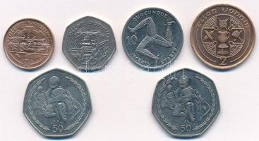 Man-sziget 1992-1997. 1p-50p (6x) T:2 Isle of Man 1992-1997. 1 Penny - 50 Pence (6x) C:XF