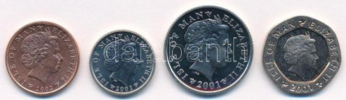 Man-sziget 2001-2002. 1p-20p (4xklf) T:1-
Isle of Man 2001-2002. 1 Penny - 20 Pence (4xdiff) C:AU