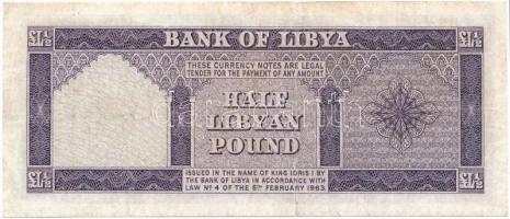 Líbia 1963. 1/2P T:III,III- restaurált Lybia 1963. 1/2 Pound C:F,VG restored Krause 24
