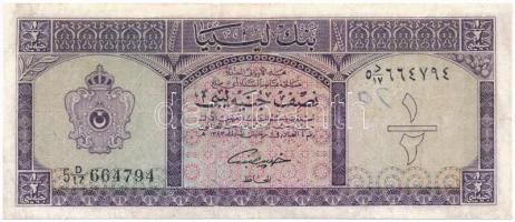 Líbia 1963. 1/2P T:III,III- restaurált
Lybia 1963. 1/2 Pound C:F,VG restored
Krause 24