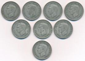 Nagy-Britannia 1939-1946. 2Sh Ag "VI. György" (8xklf) T:2,2- Great Britain 1939-1946. 2 Shillings Ag "George VI" (8xdiff) C:XF,VF