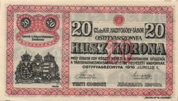 Ostffyasszonyfa/hadifogolytábor 1916. II.kiadás 20K T:I
