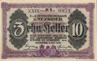 Nezsider/hadifogolytábor 1916. 10f T:I