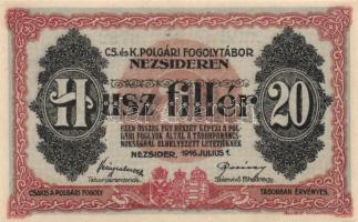 Nezsider/hadifogolytábor 1916. 20f T:I