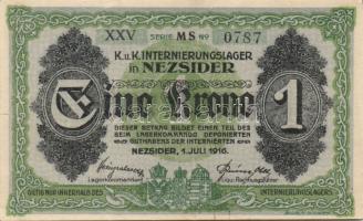 Nezsider/hadifogolytábor 1916. 1K T:I