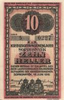 Sopronnyék/hadifogolytábor 1916. 10f T:I