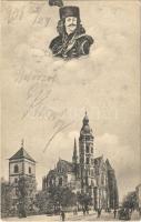 1906 Kassa, Kosice; Dóm, II. Rákóczi Ferenc / church, Francis II Rákóczi