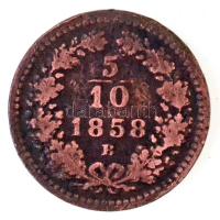 1858B 5/10kr Cu T:2- kis patina Adamo M3