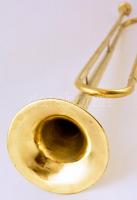 Réz fanfár trombita. 80 cm