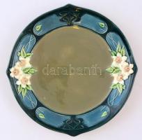Eichwald szecessziós tányér, kézzel festett, jelzett (mélynyomás), kis kopásokkal, d:23 cm