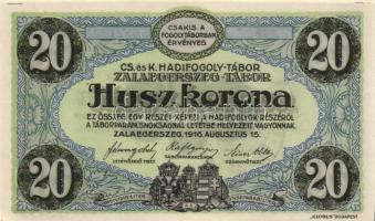 Zalaegerszeg/hadifogolytábor 1916. 20K 40mm-es körbélyegzővel T:I