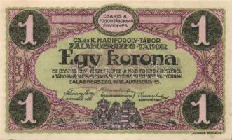 Zalaegerszeg/hadifogolytábor 1916. 1K "MS"(Museum Serie) jelzéssel T:I