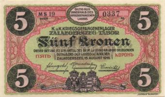 Zalaegerszeg/hadifogolytábor 1916. 5K "MS"(Museum Serie) jelzéssel T:I