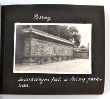 1959 Kínai látnivalókat bemutató (főként Peking) fotóalbum, feliratozva, 44 képpel, 9×14 cm / Beijing, China, 44 photos