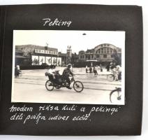 1959 Kínai látnivalókat bemutató (főként Peking) fotóalbum, feliratozva, 44 képpel, 9×14 cm / Beijin...