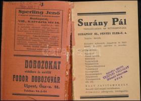 1932 Tejgazdasági zsebkönyv. 1932. VI. évf. Szerk.: Dr. Gratz Ottó, Dr. Valkó Rudolf és Törs Antal k...