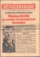 1961 A Népszabadság XIX. évfolyamának 88. száma, címlapon az űrrepülésről szóló cikkel