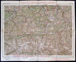 cca 1910 5 db német osztrák autós térkép vásznon / 5 automobile maps