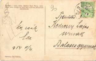 1914 Budapest I. A vár legrégebbi háza, Kedvessy Ede üzlete és saját kiadása (Ez volt I. Lajos királ...