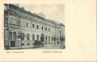 1901 Budapest X. Kőbánya, Kir. postahivatal, lovaskocsi. Divald Károly 340. sz.