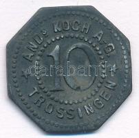 Németország / Weimar Köztársaság ~1922. 10M Zn "Kleingeldersatzmarke / Ands Koch A.-G. - Trossi...