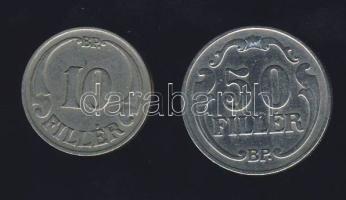 1926. 10f + 1938. 50f T:2/3