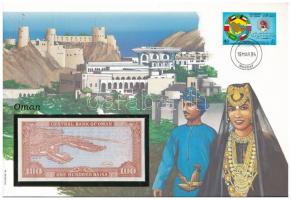 Omán 1992. 100B, felbélyegzett borítékban, bélyegzéssel T:I  Oman 1992. 100 Baisa in envelope with stamp and cancellation C:UNC