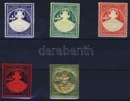 1930 5db klf Szent Imre dombornyomású levélzáró