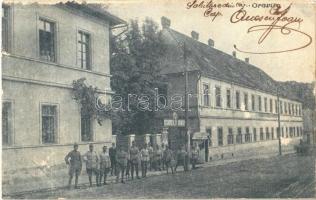 1926 Oravica, Oravita; Regimentul Infanterie / Román gyalogsági laktanya / Romanian military infantry barracks (EK)