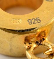 Aranyozott ezüst(Ag) charmok, 3 db, jelzettek, bruttó: 13,8 g