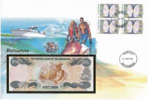 Bahamák 1984. 50c felbélyegzett borítékban, bélyegzéssel T:I  Bahamas 1984. 50 Cents in envelope with stamp and cancellation C:UNC