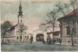 1907 Szabadka, Subotica; Jókai utca a szerb ortodox templommal. Krécsi A. Nándor kiadása / street view, Serbian Orthodox church (EK)
