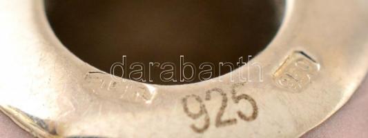Ezüst(Ag) zománcozott charm, 2 db, jelzett, bruttó: 19,7 g