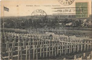 Fismes, Cimetiere Americain / American military cemetery, American flag (EK)