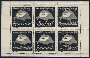 1920 ELMA irredenta levélzáró kisív