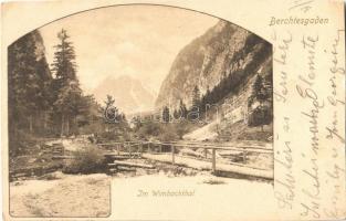 Berchtesgaden, Im Wimbachtal / valley, wooden bridge (cut)