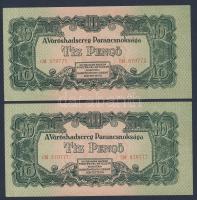 1944. 10P "V.H." (2x) kevés ugrású számokkal T:I