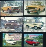 1988 Szovjet autók, 9 db kártyanaptár