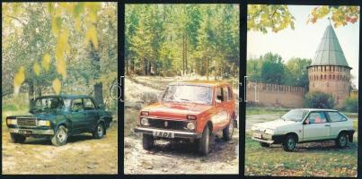 1988 Szovjet autók, 9 db kártyanaptár