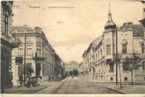 1916 Temesvár, Timisoara; Erzsébetváros, Dózsa utca, Dózsa udvar, üzlet / street view, shops (EK)
